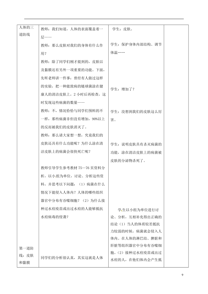 八年级生物下册8.1.2免疫与计划免疫教案3新版新人教版.doc_第2页