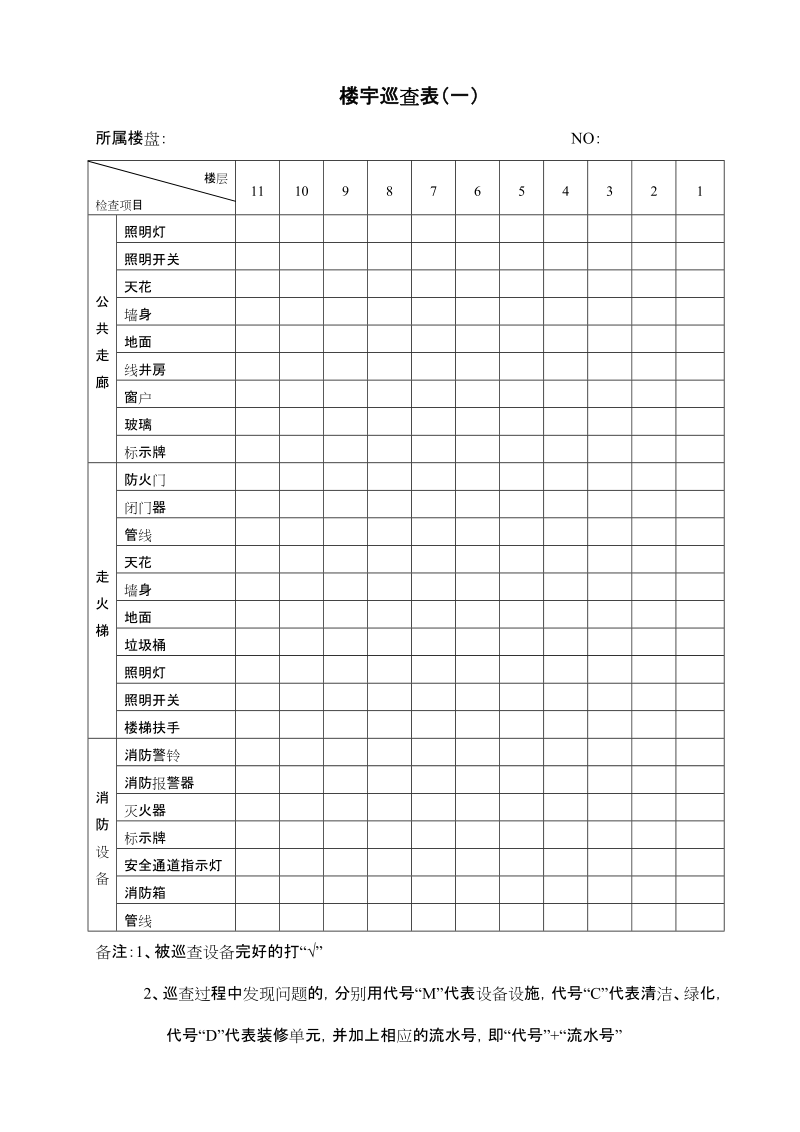 15楼宇巡查表wi-nwgz-al.kf-06-15.doc_第1页