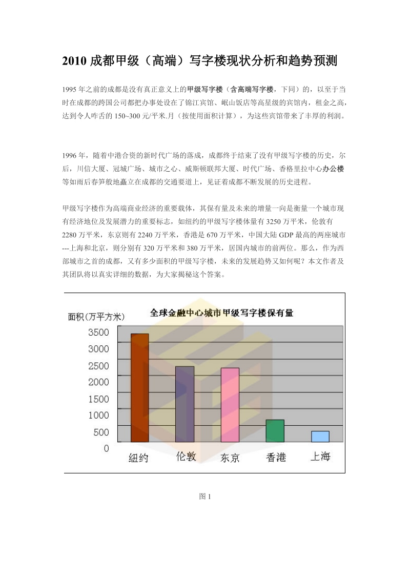 2010成都甲级高端写字楼现状分析和趋势预测.doc_第1页