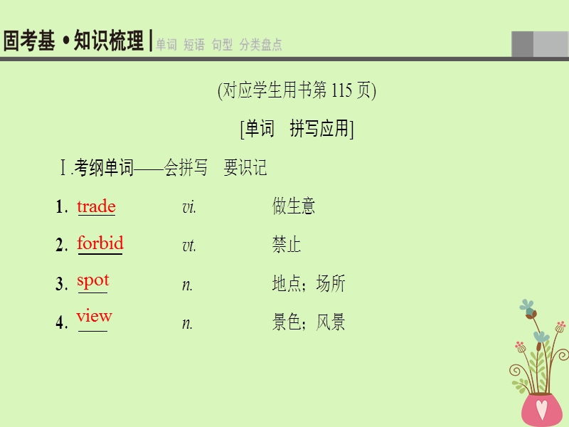 2019版高三英语一轮复习 module 5 a trip along the three gorges课件 外研版必修4.ppt_第3页