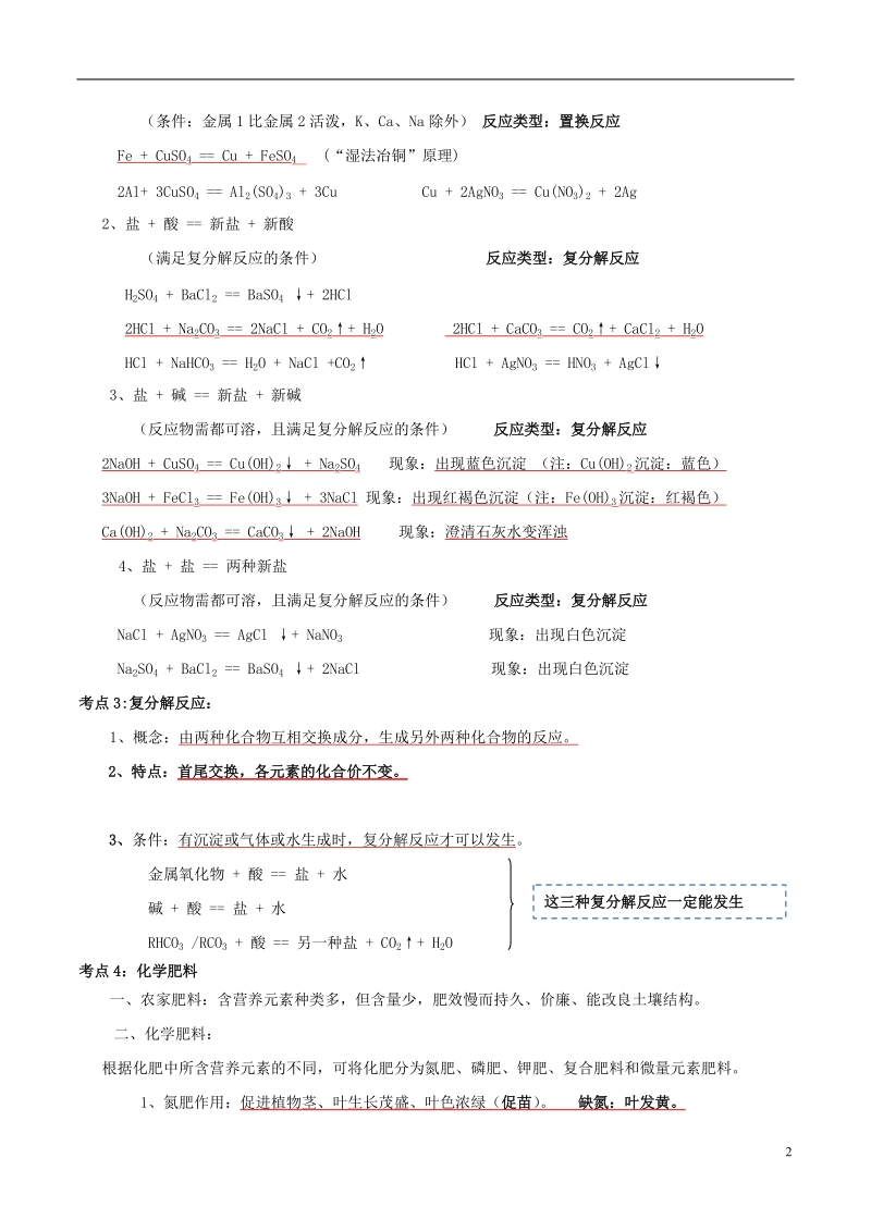 2018年中考化学考点总动员系列 考点10 盐和化肥（含解析）.doc_第2页