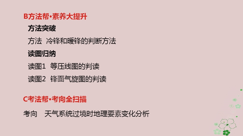 全国版2019版高考地理一轮复习第三单元地球上的大气专题二常见天气系统课件.ppt_第3页