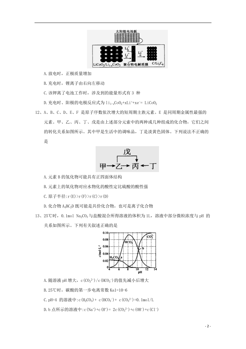 广东省茂名市2018届高三理综（化学）3月模拟试题.doc_第2页