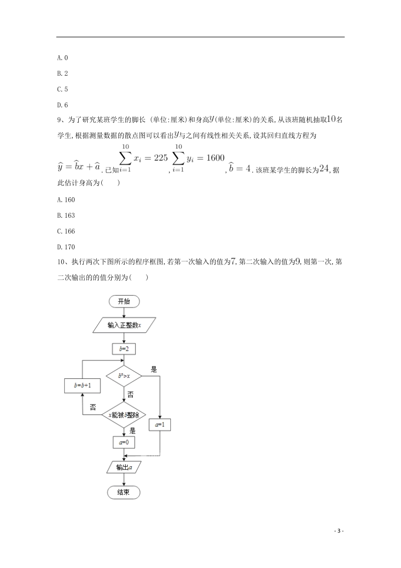 河北省鸡泽县2018年高考数学 冲刺60天精品模拟卷（一）理.doc_第3页