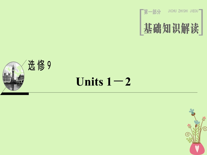 2019版高三英语一轮复习 units 1-2课件 牛津译林版选修9.ppt_第1页