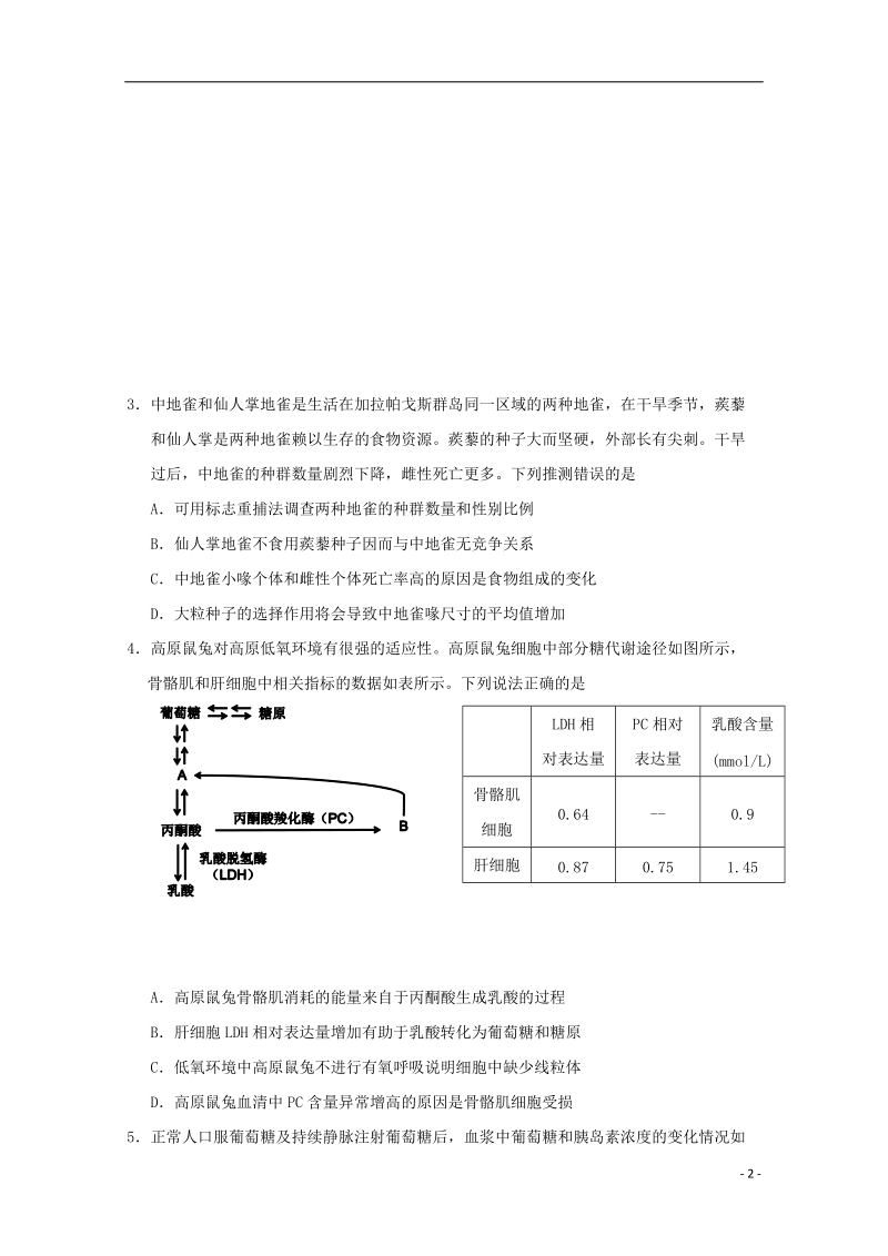 北京市丰台区2018版高三理综生物部分3月综合练习一模试题.doc_第2页