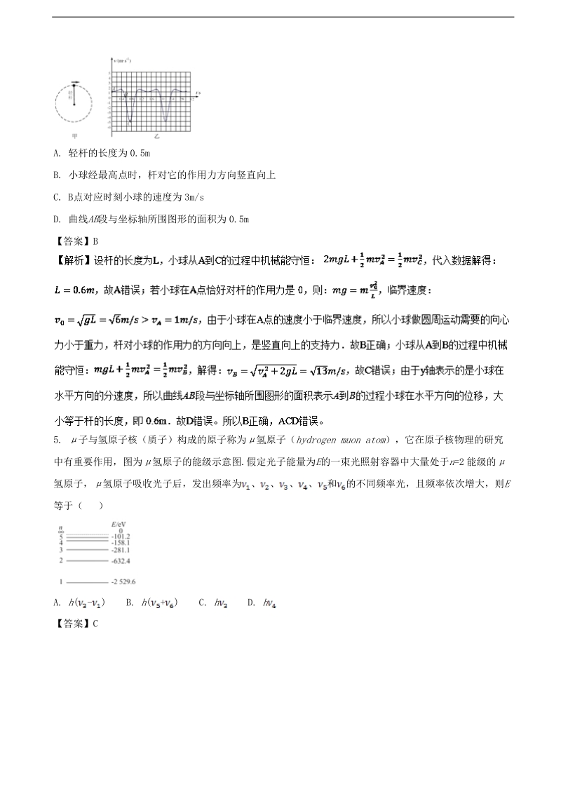 2017年陕西省师大附中高三下学期七模考试理综物理试题（解析版）.doc_第3页