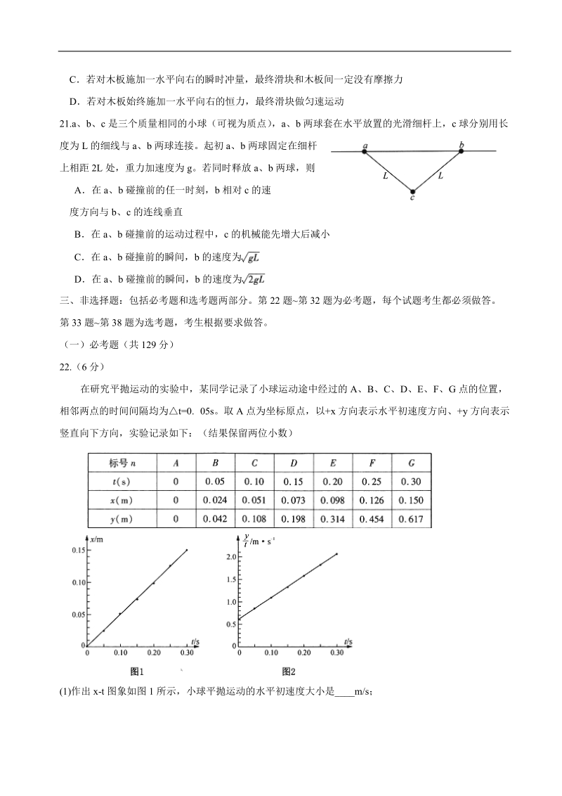 2017年湖北省武汉市高中毕业生五月模拟考试理综物理试题.doc_第2页