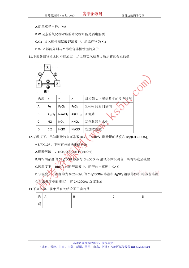 《ks5u首发》云南省师范大学附属中学2018届高三第七次月考理综试题 word版含答案.doc_第3页