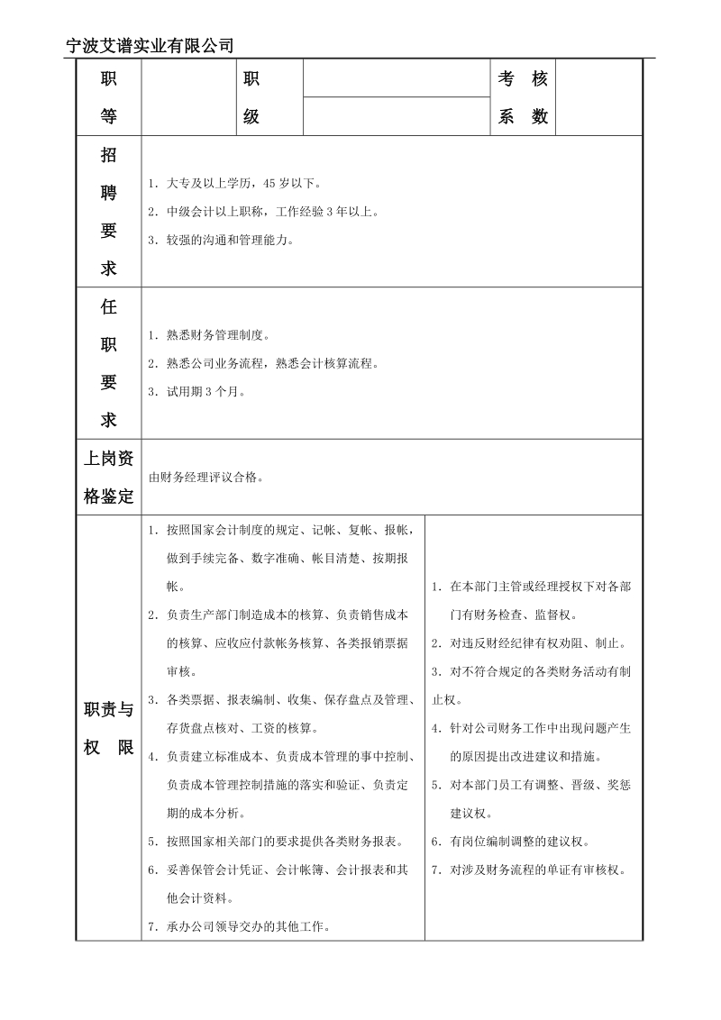 岗位规范(财务部).doc_第3页