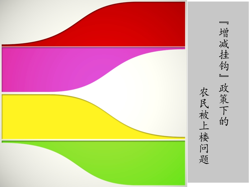 “增减挂钩”政策下的农民被上楼问题.ppt_第1页