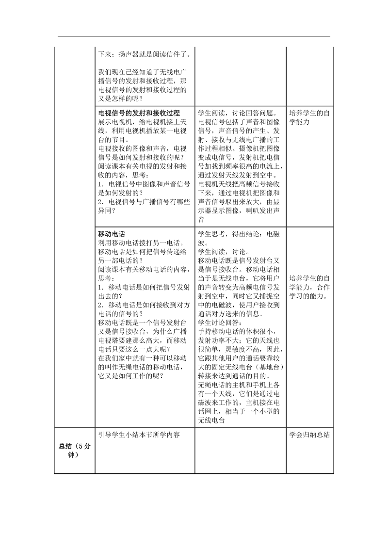 【名师备课】人教版2017年九年级下学期物理 21.3广播、电视和移动通信》教学设计 同步测试.doc_第3页