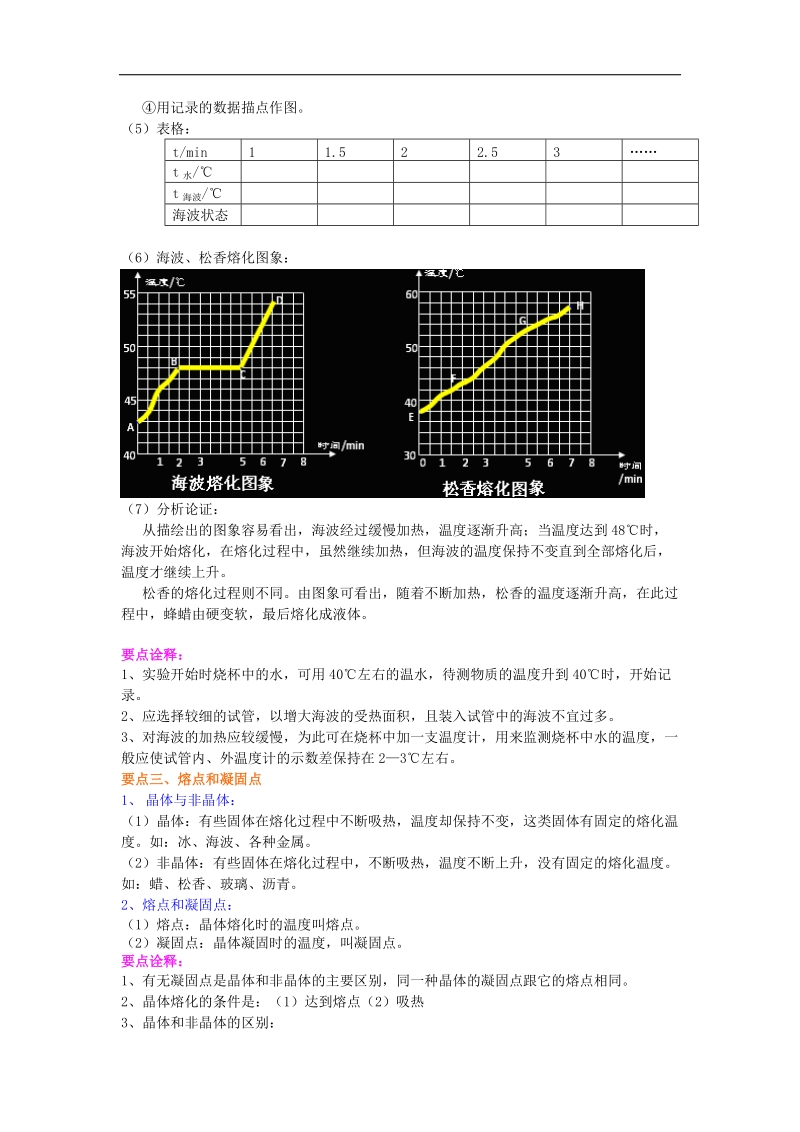 【解析版】2018年八年级物理上册3.2 熔化和凝固学案1（新人教版）.doc_第2页