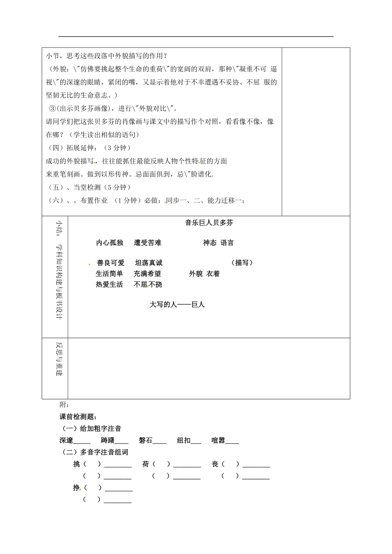 山东省淄博市临淄区第八中学2018年七年级语文上册《第10课 音乐巨人贝多芬》教案 鲁教版五四制.doc_第2页