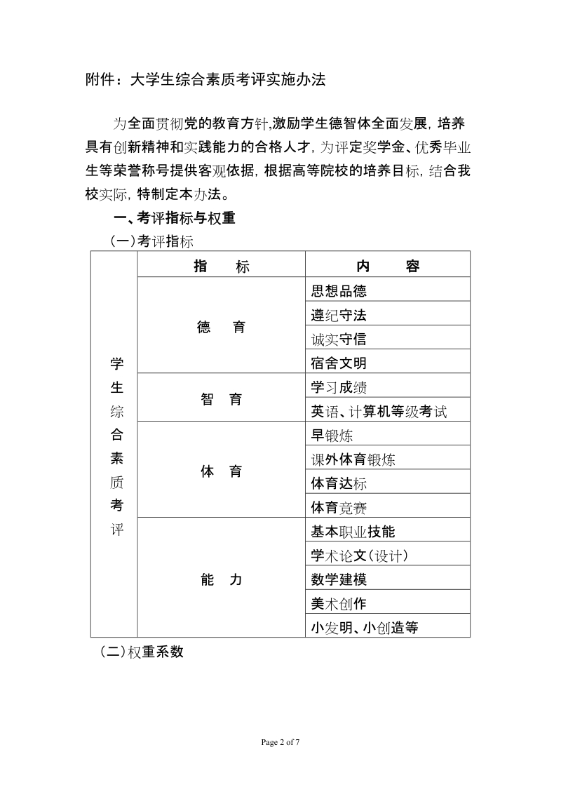 试题a大学生综合素质测评优化模型.doc_第2页