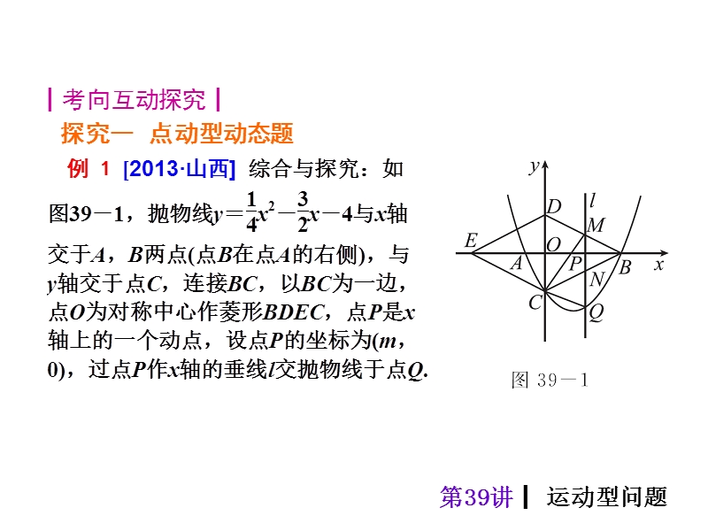 【中考夺分天天练(新课标·rj)】2014素材化中考数学总复习课件(含13年试题)：第39讲-运动型问题.ppt_第3页