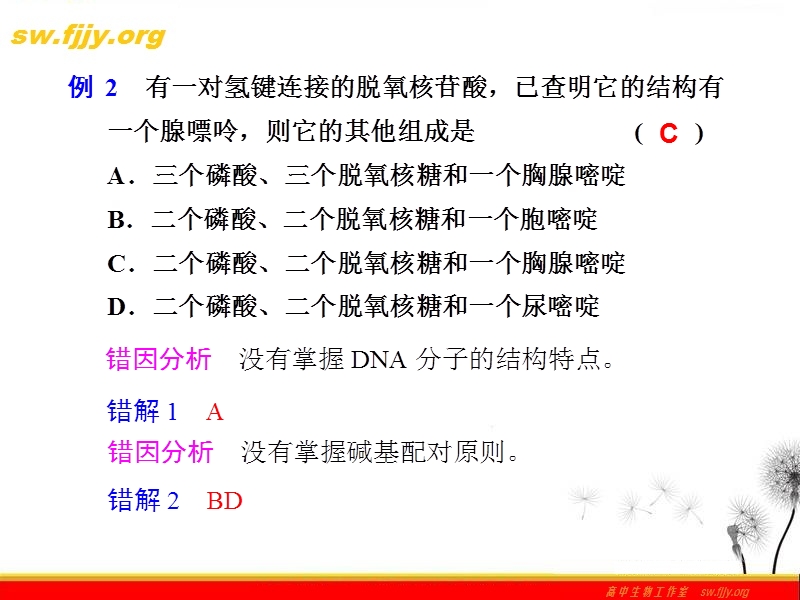 《金牌学案》2012届高考生物二轮专题复习课件：考前冲刺-专题三-2、遗传与进化的易错问题分类剖析.ppt_第3页