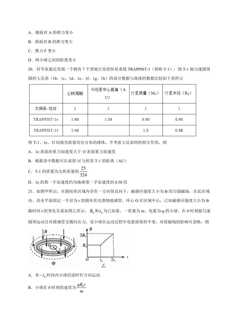 2017年河北省石家庄市第二中学高三5月联考理综物理试题.doc_第3页