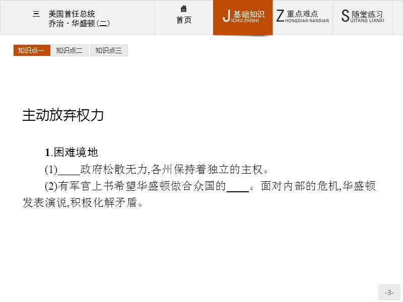 2015-2016学年高二历史人民版选修4课件3.3-美国首任总统乔治·华盛顿(二).ppt.ppt_第3页