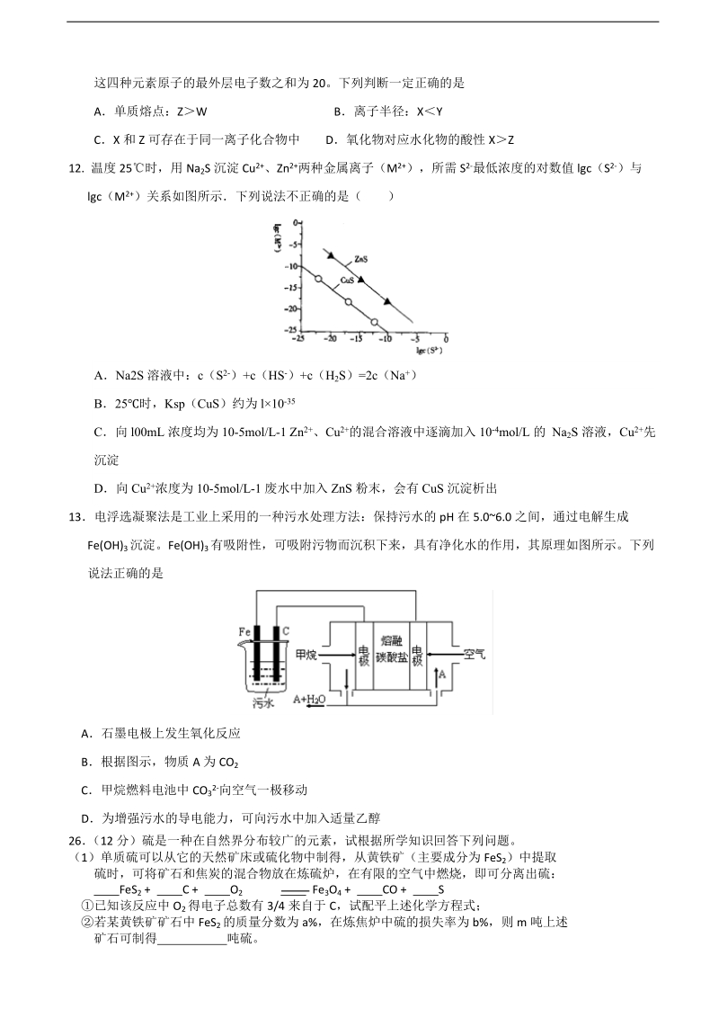 2016年云南省腾冲市第八中学高三理综化学冲刺模拟卷（5）.doc_第2页