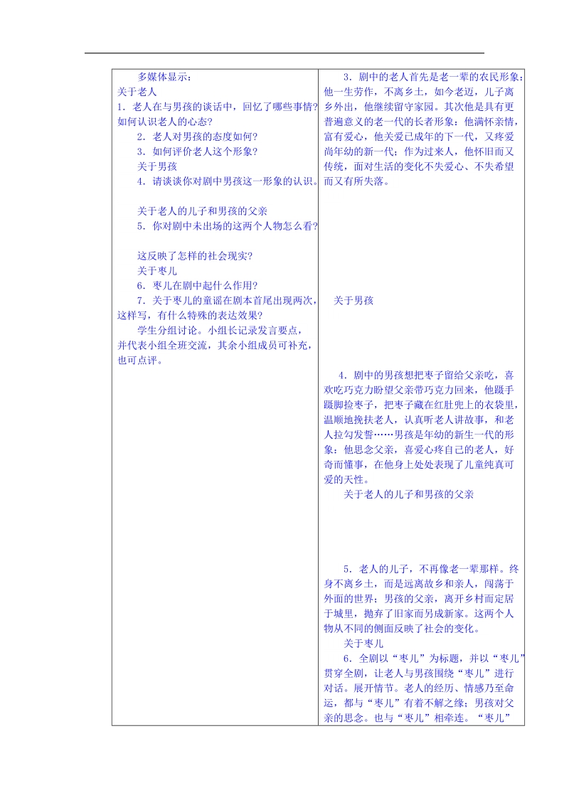 山东省临沂市蒙阴县第四中学人教版2018年九年级语文下册教案 15《枣儿》.doc_第3页