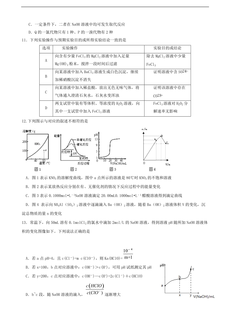 2017年四川省成都市龙泉驿区第一中学校高三“一诊”模拟考试理综化学试题.doc_第2页