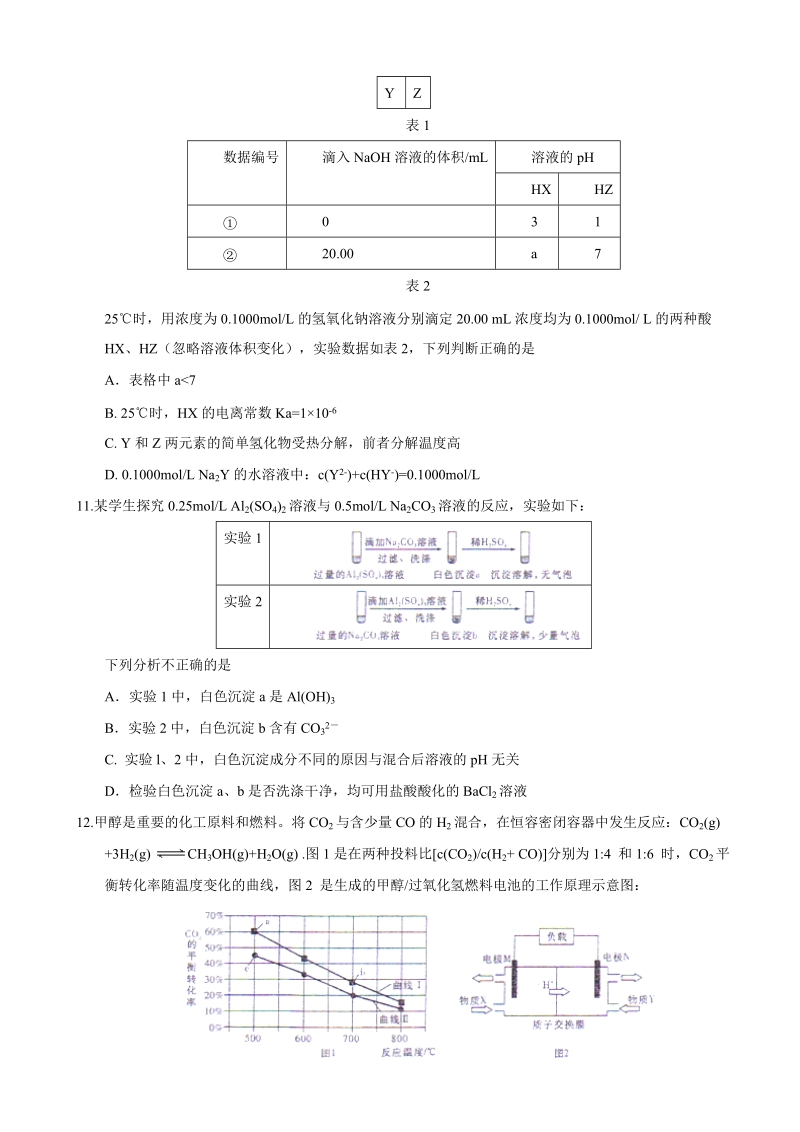 2017年湖南省长沙市一中高考模拟试卷（二）理综化学试题.doc_第2页