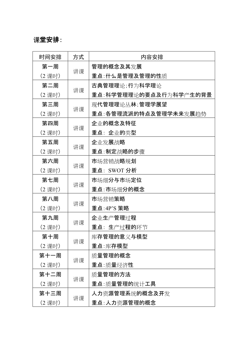 《现代企业管理概论》课堂教学计划.doc_第2页