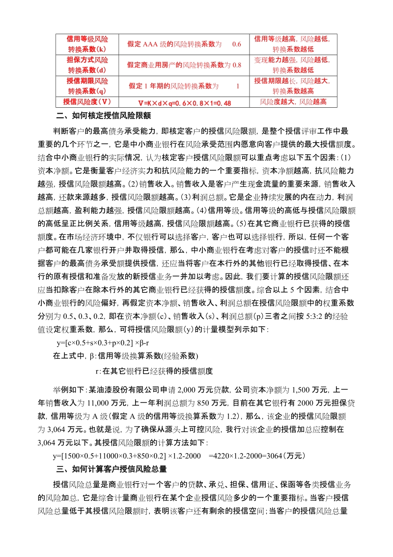 中小商业银行授信风险的计量方法与技巧.doc_第2页