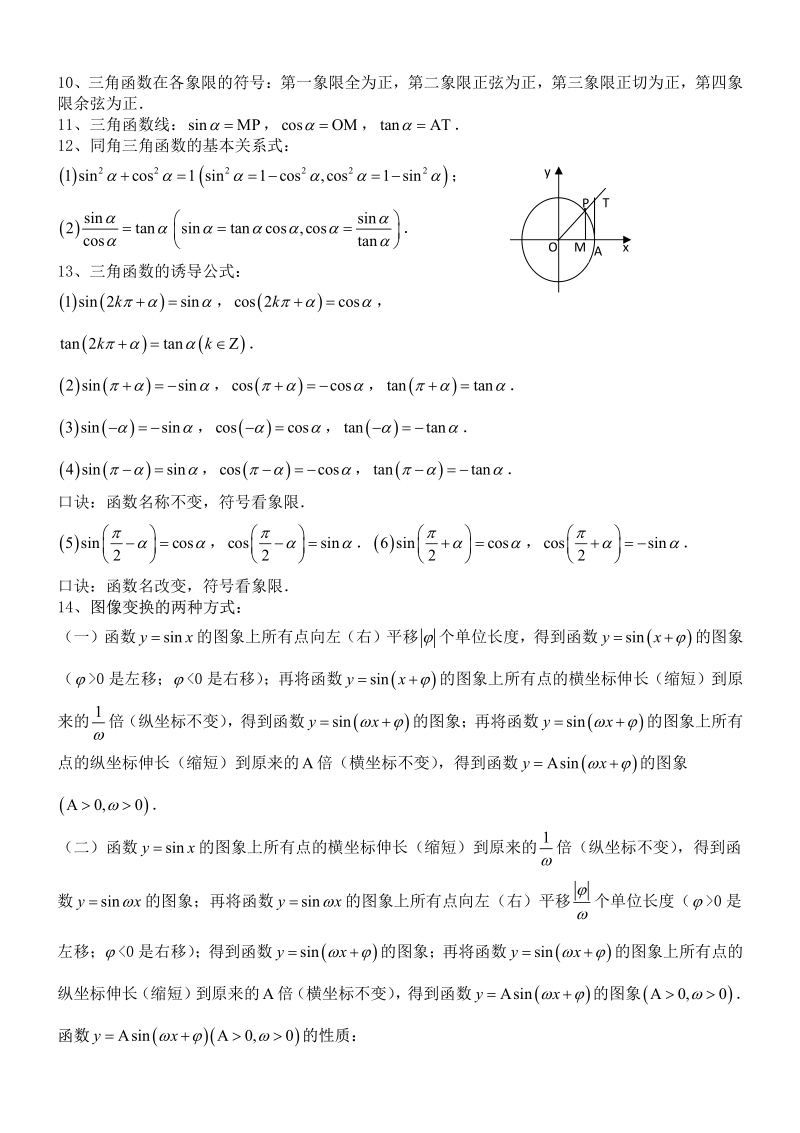 高中数学必修4知识总结_完整版_.pdf_第2页