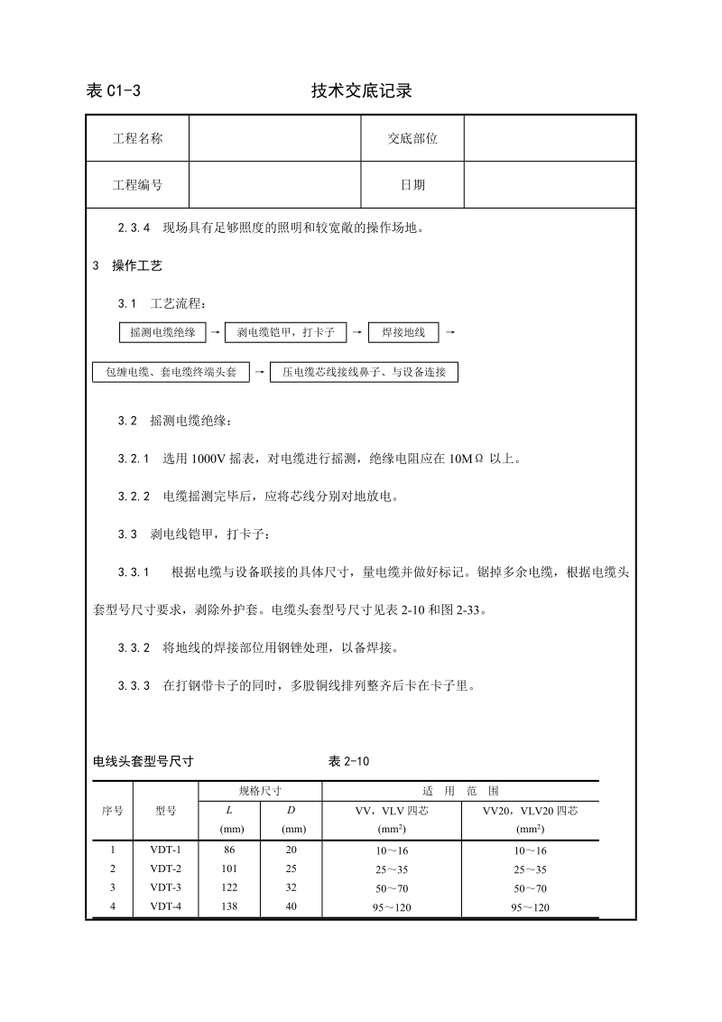 007_低压电缆头制作安装工艺53425.doc_第2页