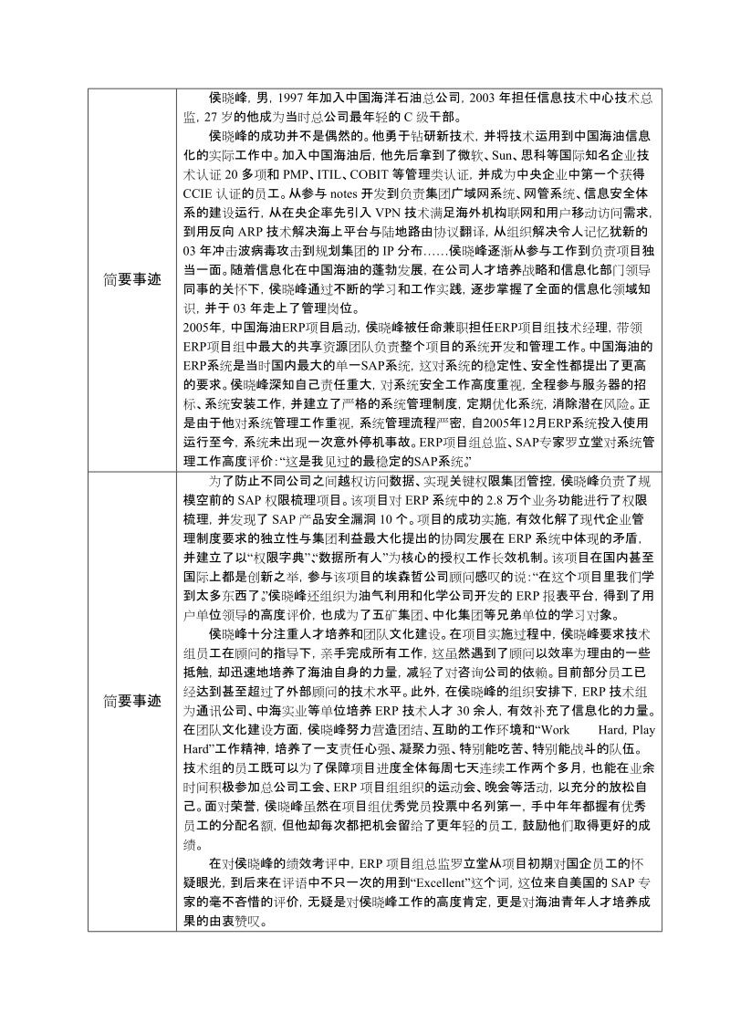 中国海油青年先锋初选推荐表.doc_第2页