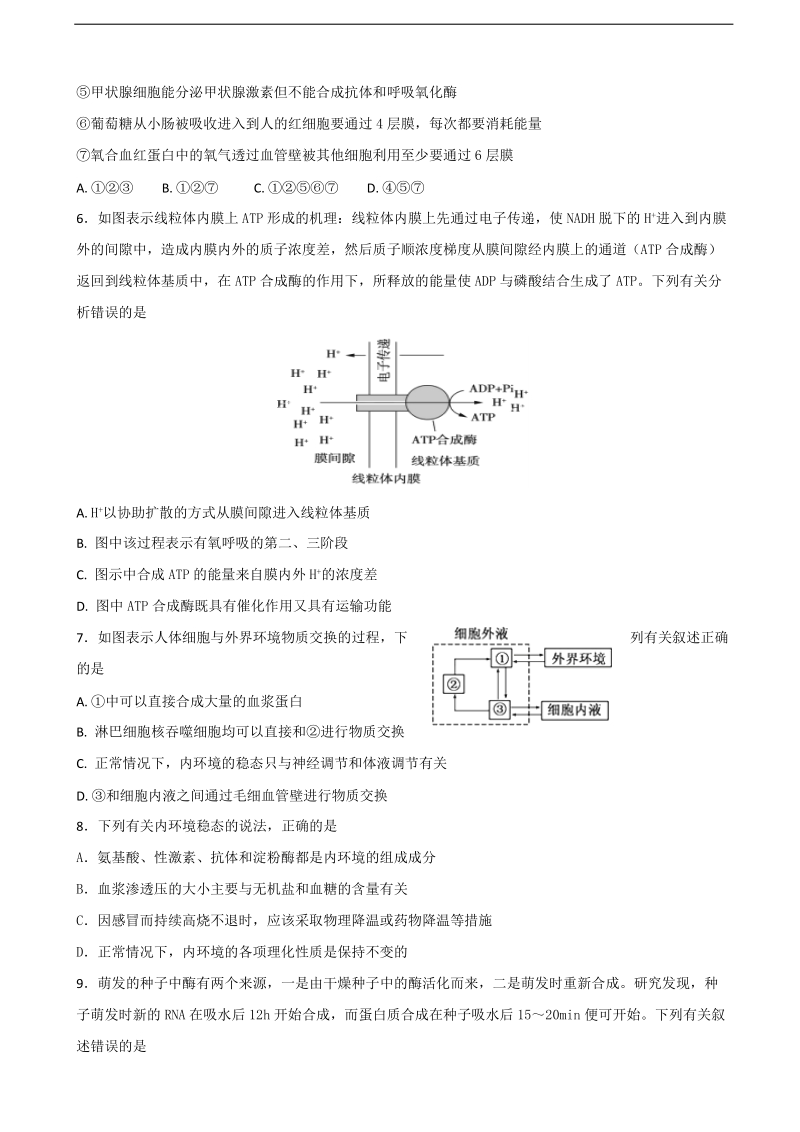 2018年辽宁省沈阳市东北育才学校高三第三次模拟考试生物试题.doc_第2页