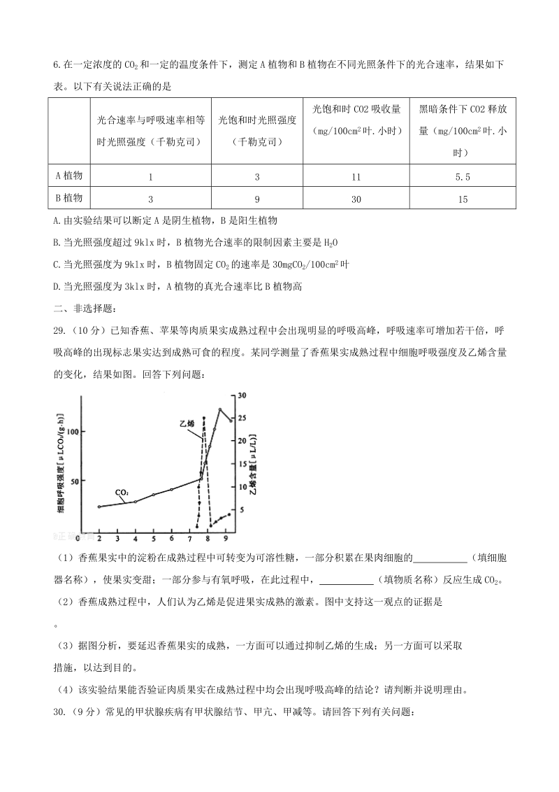 2017年广东省华南师大附中高三三模理科综合生物试题.doc_第2页