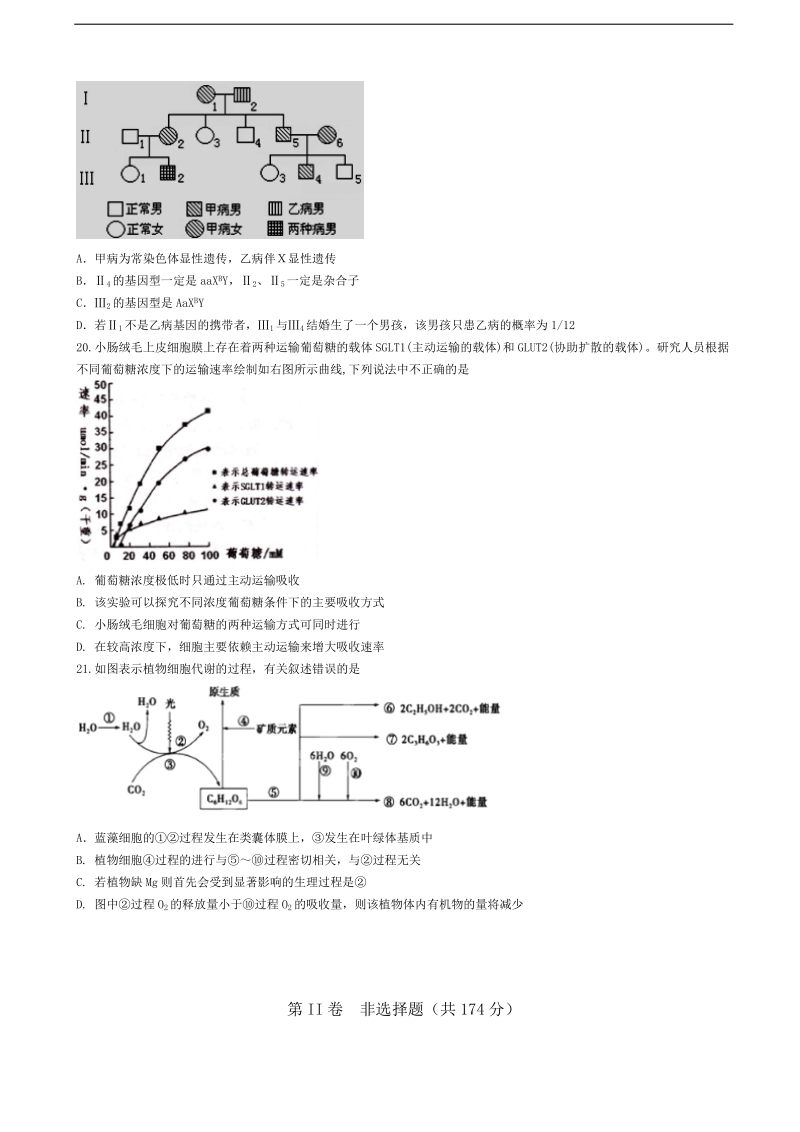 2017年湖南省衡阳市第八中学高三上学期实验班第二次月考 理综生物.doc_第2页