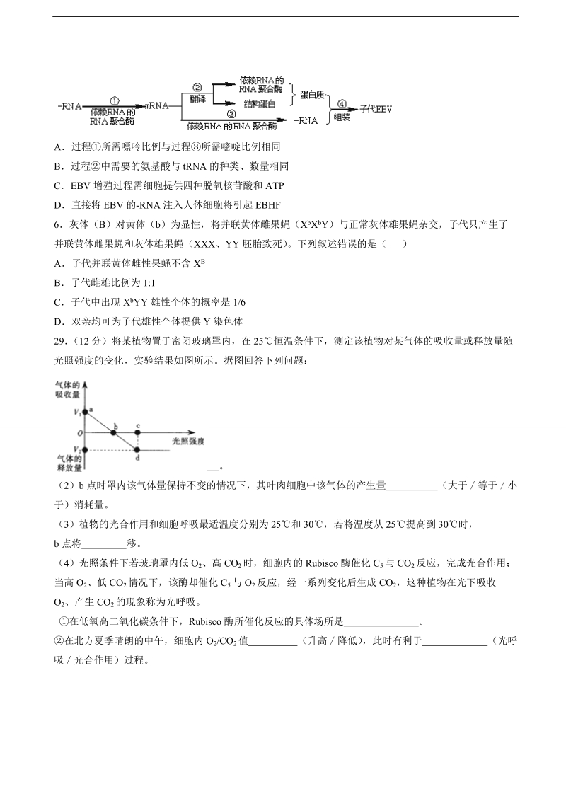 2017年江西省南昌市十所省重点中学命制高三第二次模拟突破冲刺理综生物试题（二）.doc_第2页