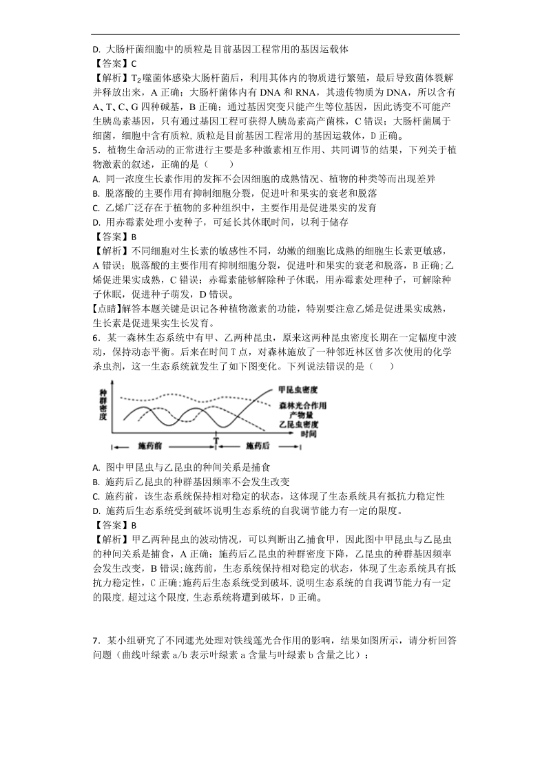 2017年黑龙江省大庆实验中学高三仿真模拟理综生物试题（带解析）.doc_第2页