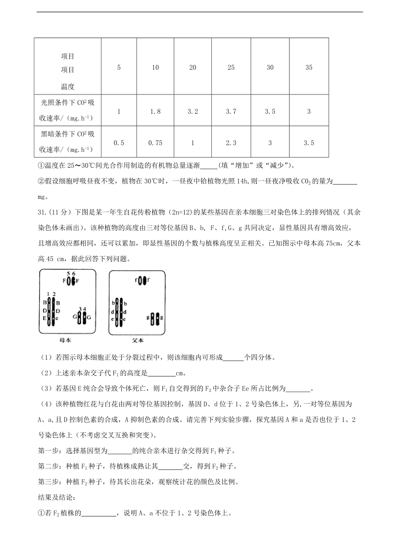 2017年宁夏六盘山高级中学高三第三次模拟考试理科综合生物试题.doc_第3页