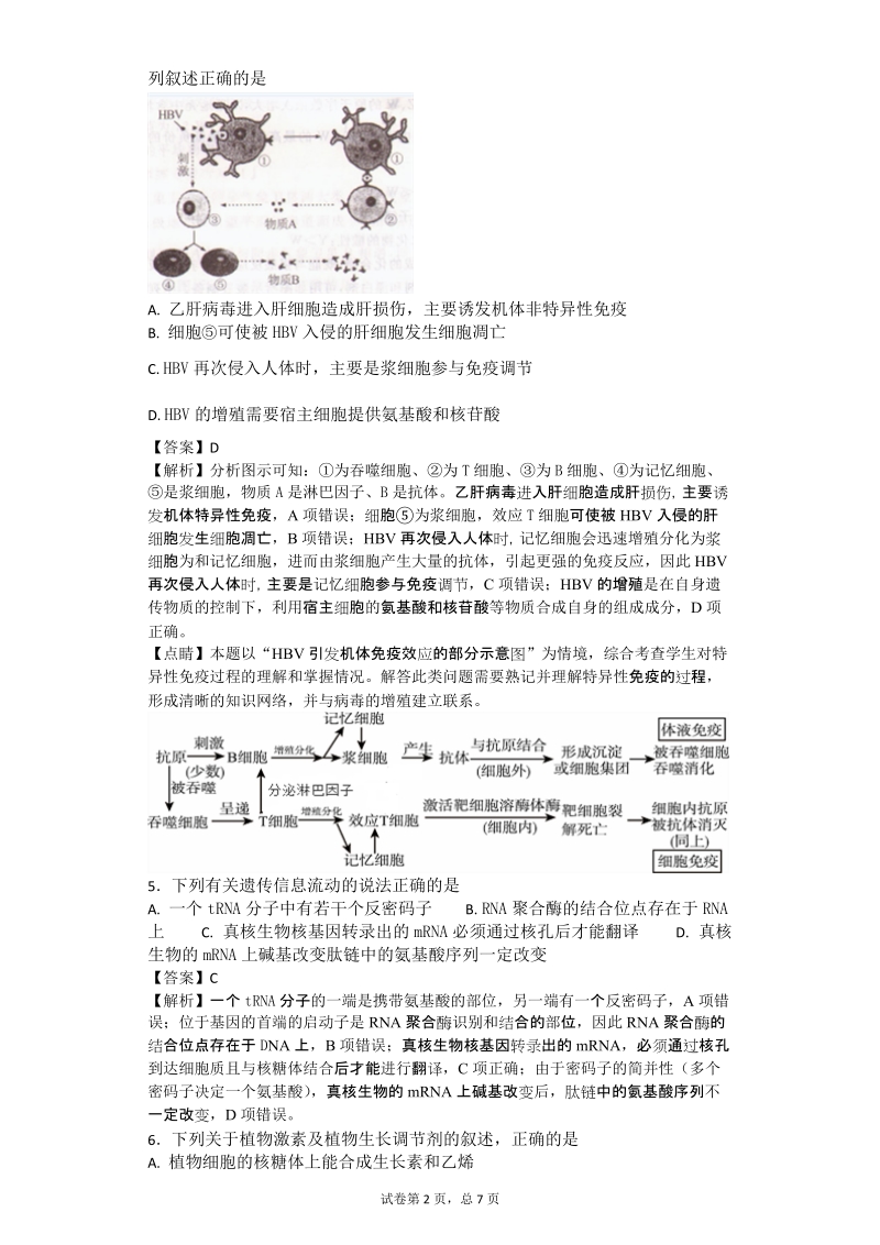 2017年普通高等学校招生全国统一考试模拟试卷（一）理科综合试题生物试卷（带解析）.doc_第2页