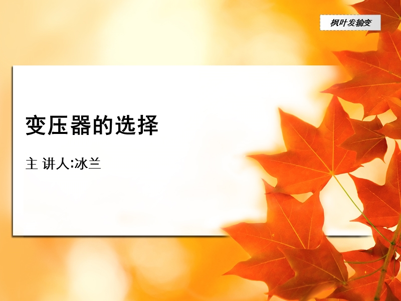 变压器的选择.ppt_第1页