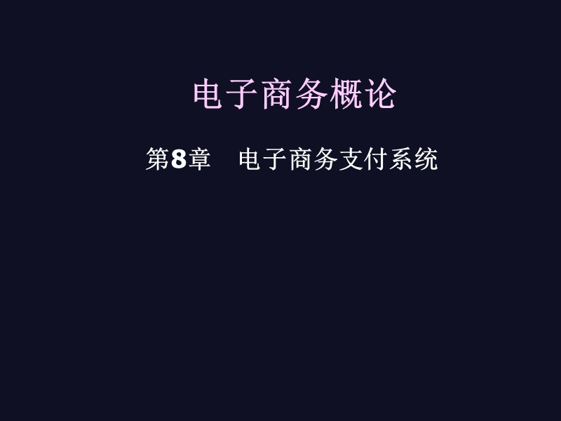 chp8 电子商务支付系统（ppt）.ppt_第1页