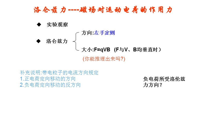 34磁场对运动电荷的作用洛伦兹力.ppt_第3页