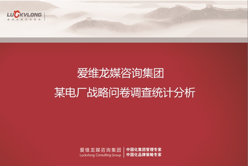 爱维龙媒——某电厂战略问卷调查统计分析.pptx_第1页