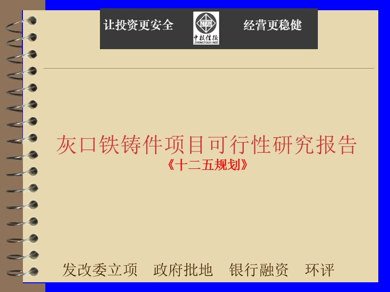 灰口铁铸件项目可行性研究报告.ppt_第1页