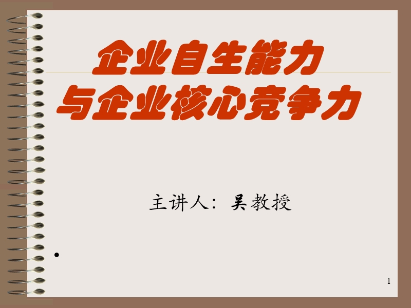 企业核心竞争力与企业自生能力.ppt_第1页