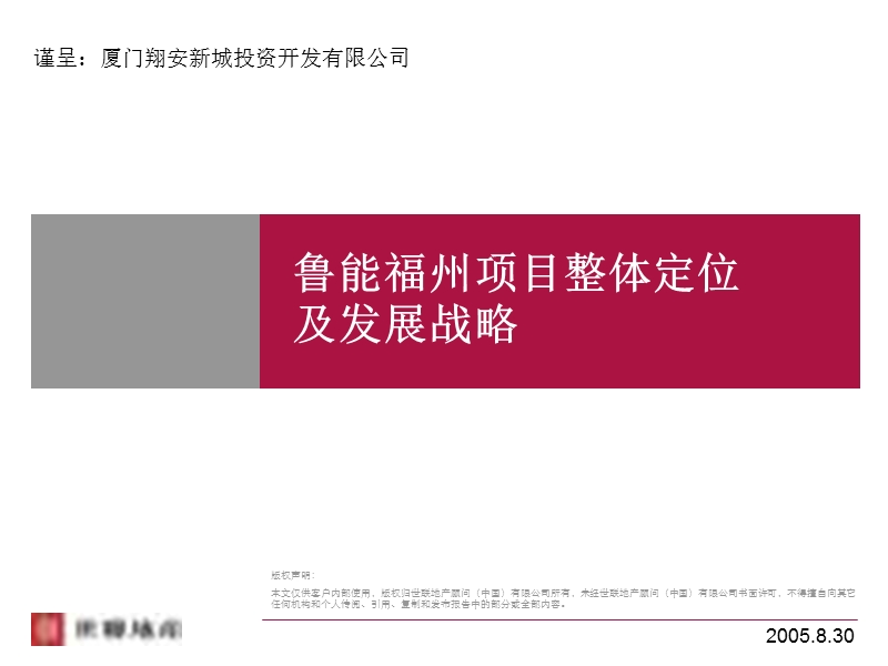 鲁能集团某别墅项目整体定位与发展策略.ppt_第1页