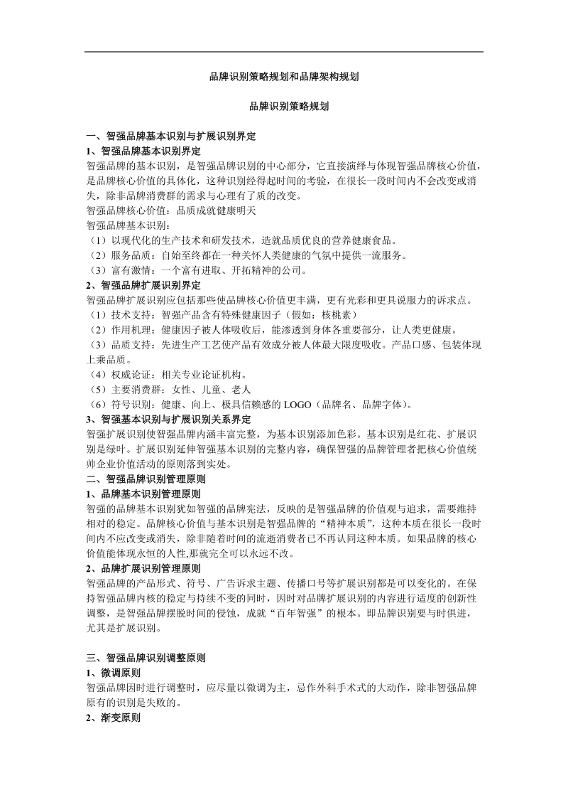 品牌识别策略规划和品牌架构规划.doc_第1页