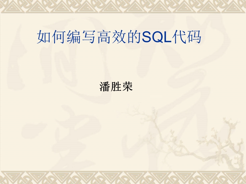 如何编写高效的sql代码.ppt_第1页