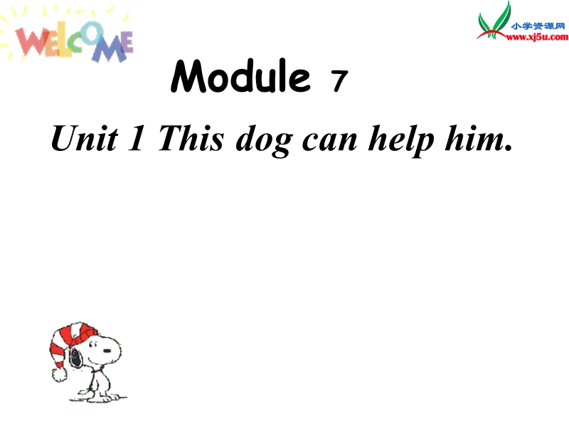 2014秋五年级英语上册 module 7 unit 1 this dog can help him课件2 外研版（一起）.ppt_第1页