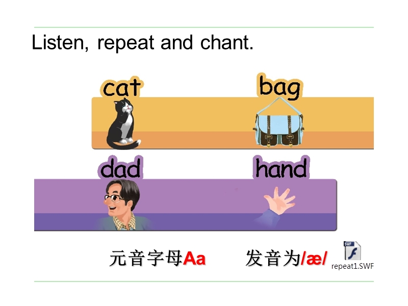 人教pep(标准版)三年级英语下册课件 unit2 part a let's spell.ppt_第2页